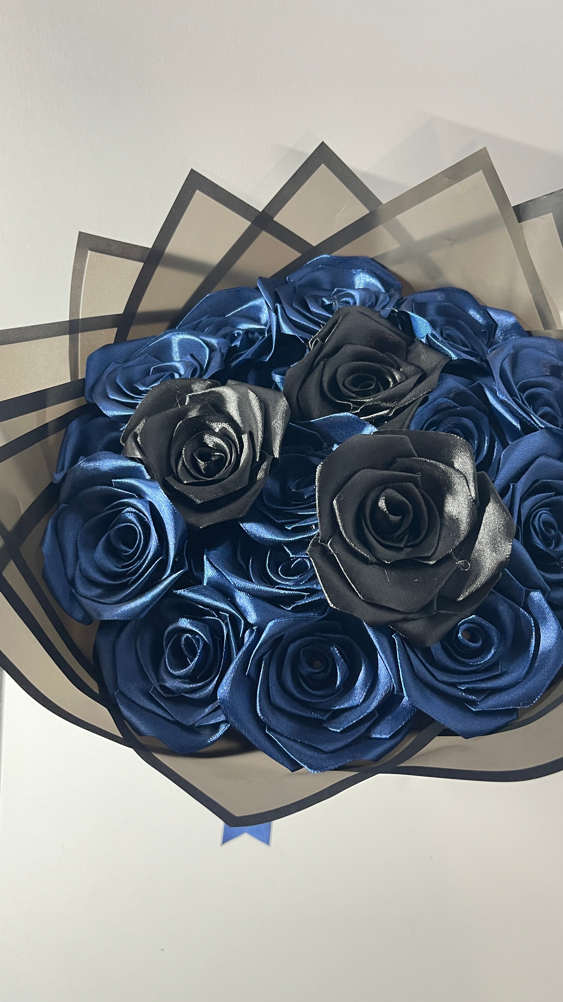 "Midnight" Artisan Satin Rose Bouquet