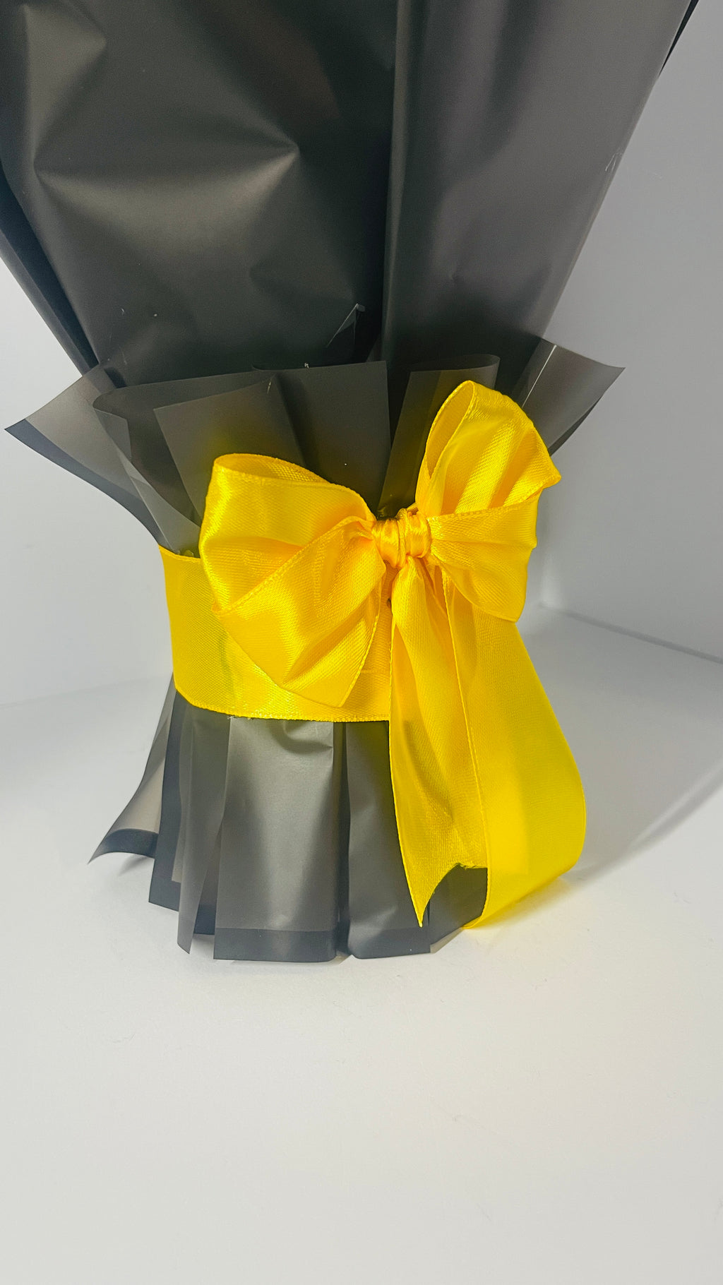 Handmade Satin Rose Bouquet – Elegant Red & Yellow Design 30-steams