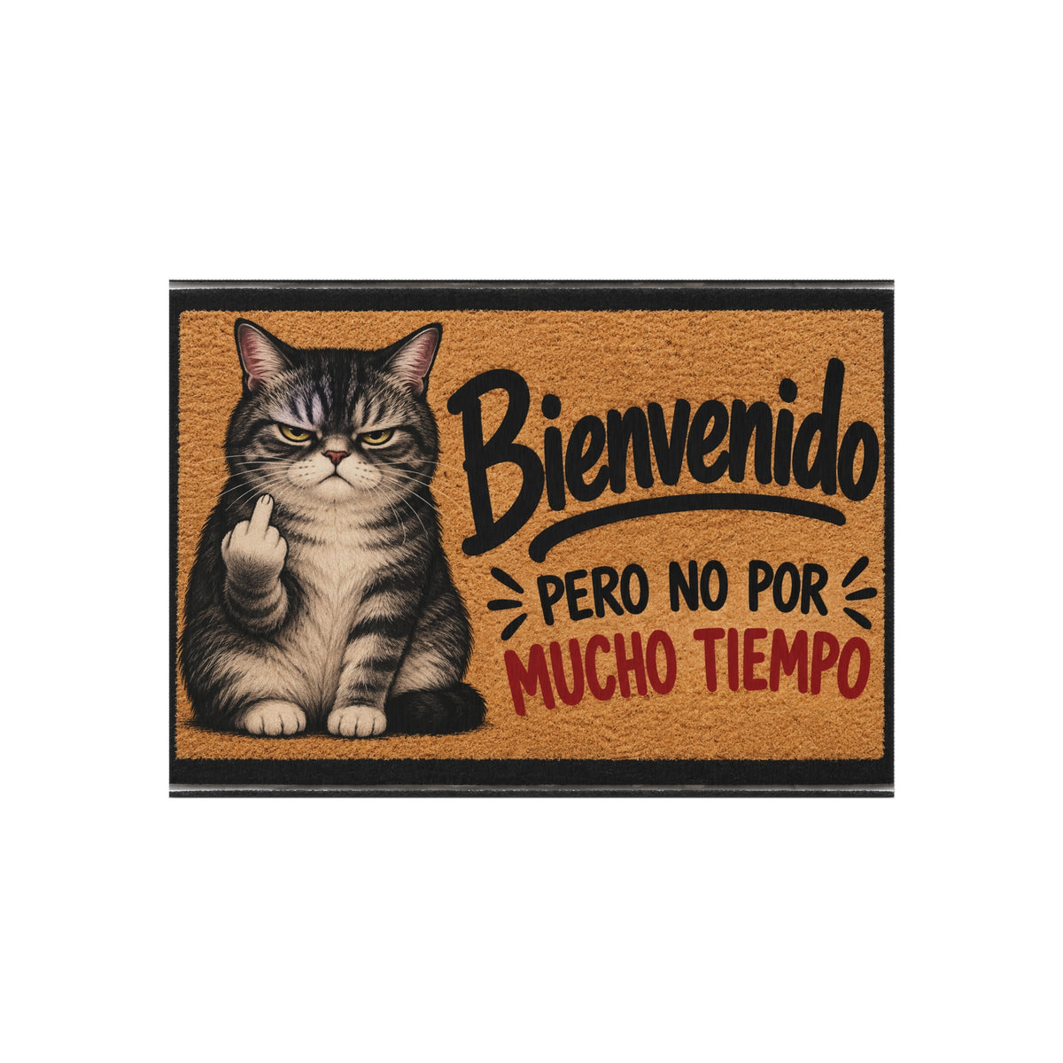 Bienvenido Pero No Por Mucho Tiempo Cat Outdoor Rug