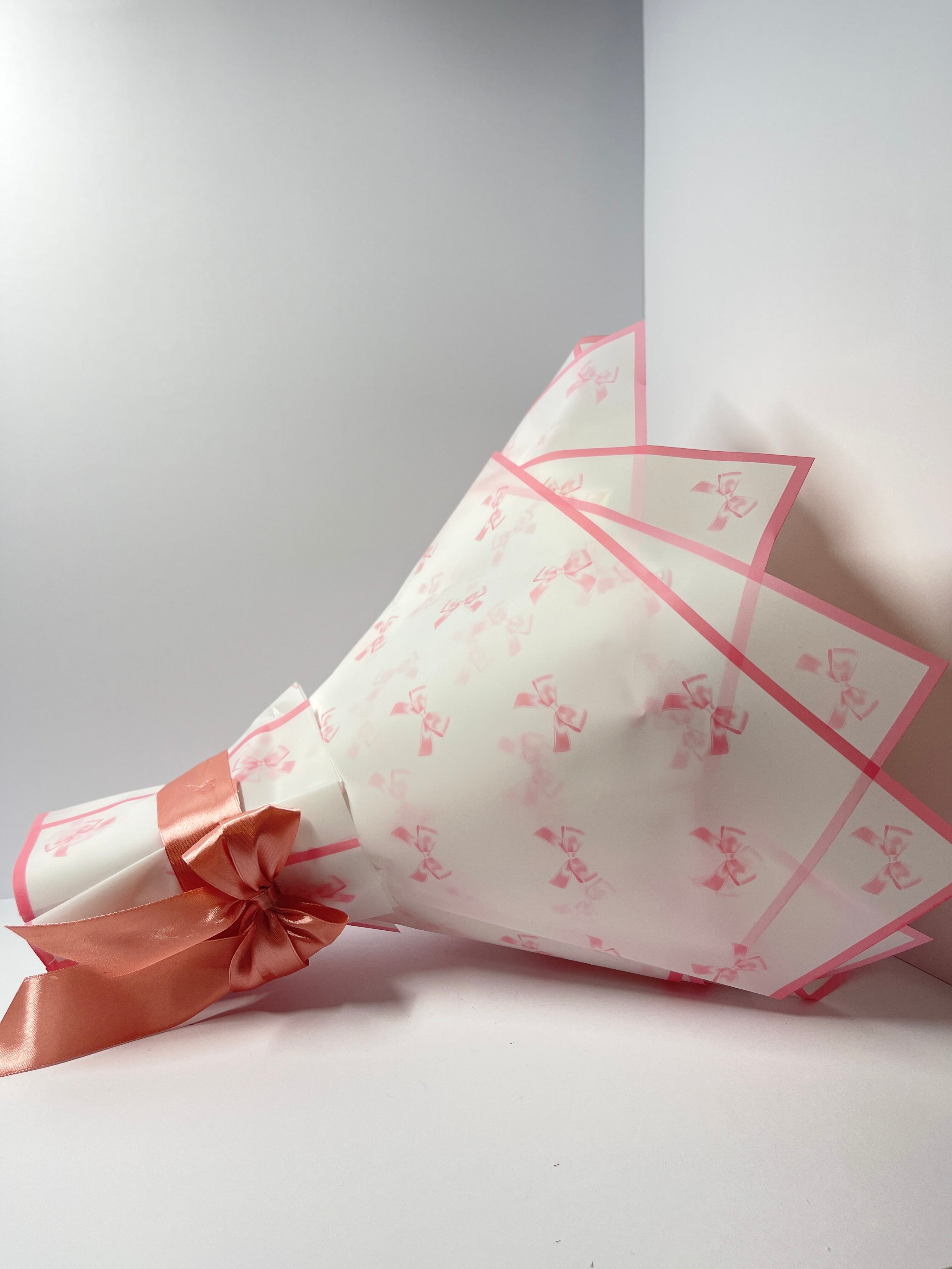 Handmade Satin Ribbon Rose Bouquet - Rose Gold & Cream (32-Rose)