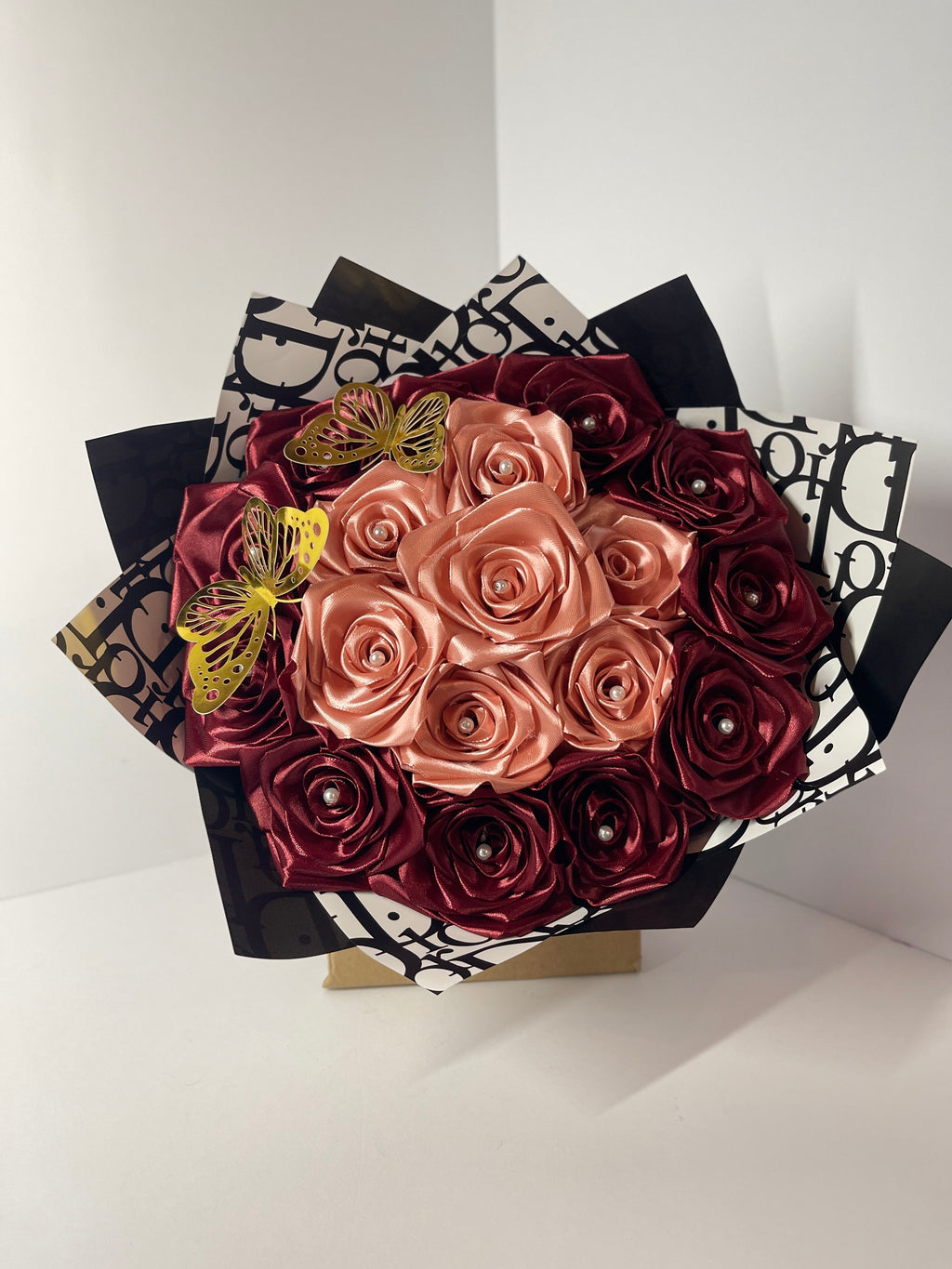"Elegance Ribbon Rose Bouquet | Handcrafted Luxury Satin Gift for Special Occasions"