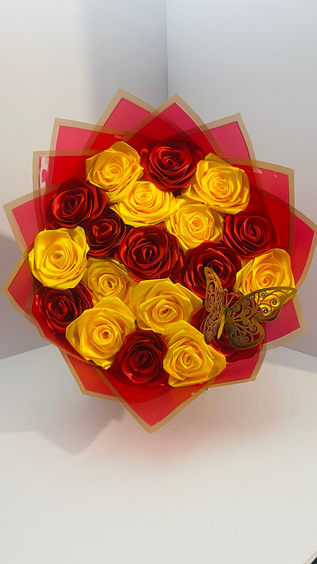 Radiant Sunrise - Hand-Folded Ribbon Bouquet (19 Stems)