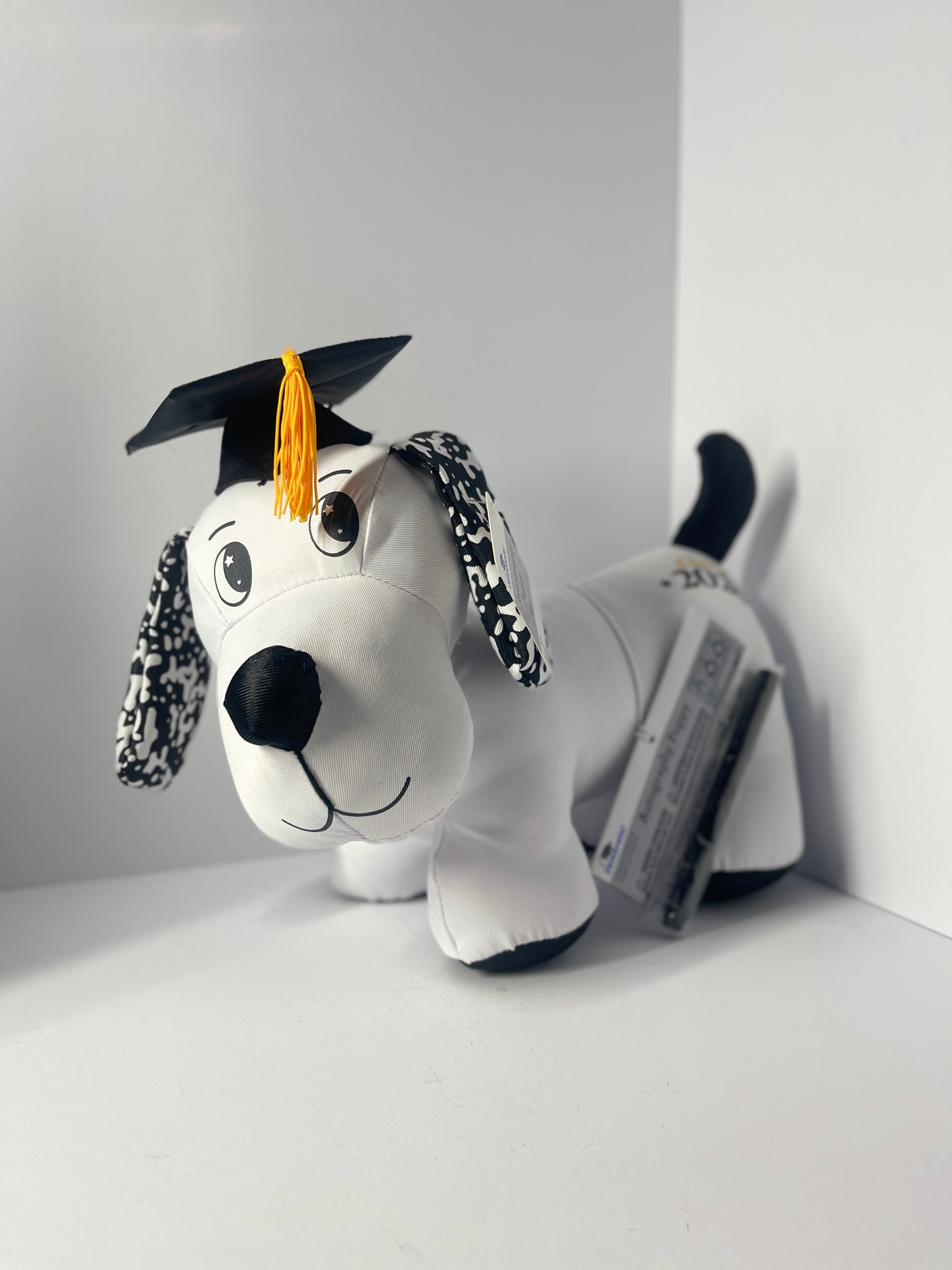 Class of 2026 graduation puppy plush with pen