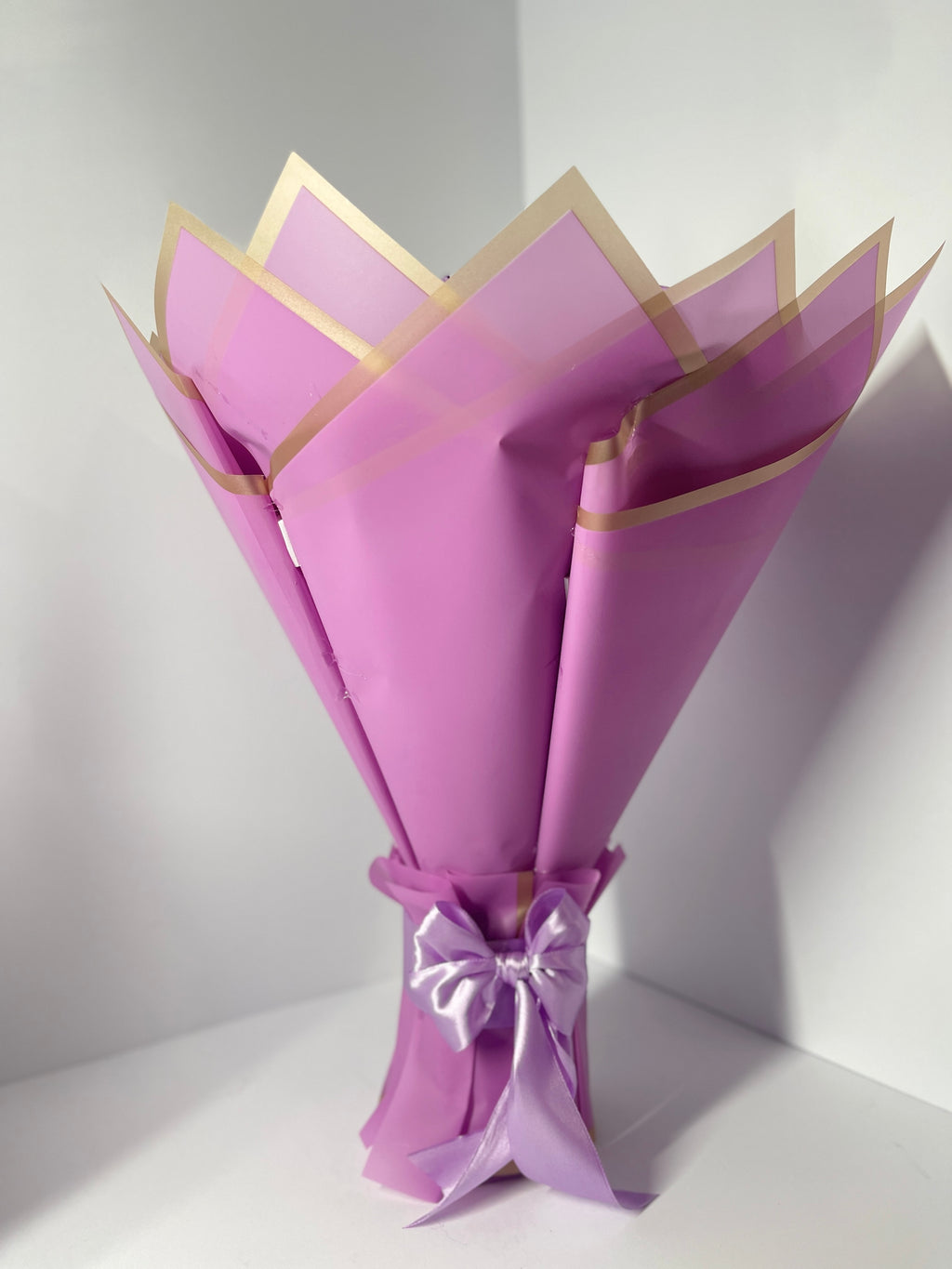 Handcrafted Satin Ribbon Rose Bouquet - Eclectic Maroon and Lavender Mix with Golden Butterfly