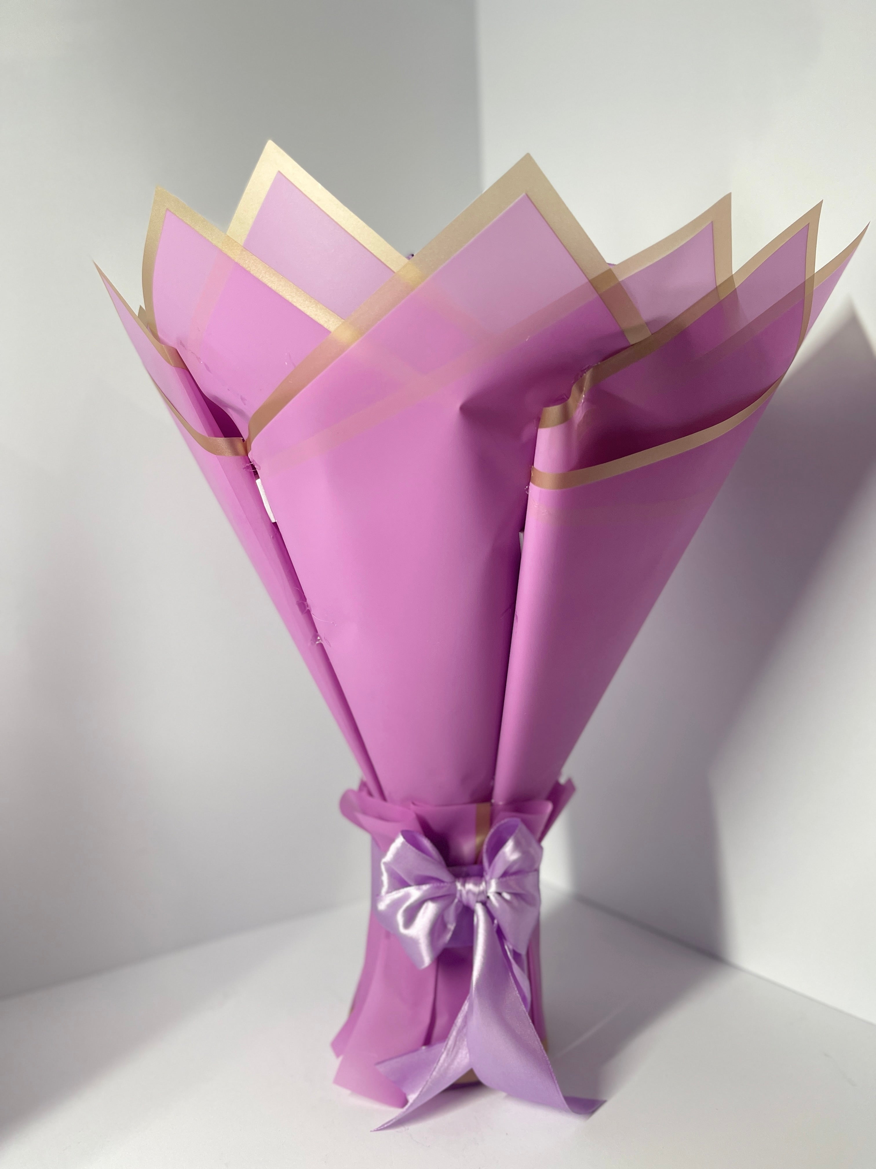 Handcrafted Satin Ribbon Rose Bouquet - Eclectic Maroon and Lavender Mix with Golden Butterfly