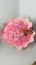 Forever Pink Satin Rose Bouquet - Butterfly Dream⁠ (18)