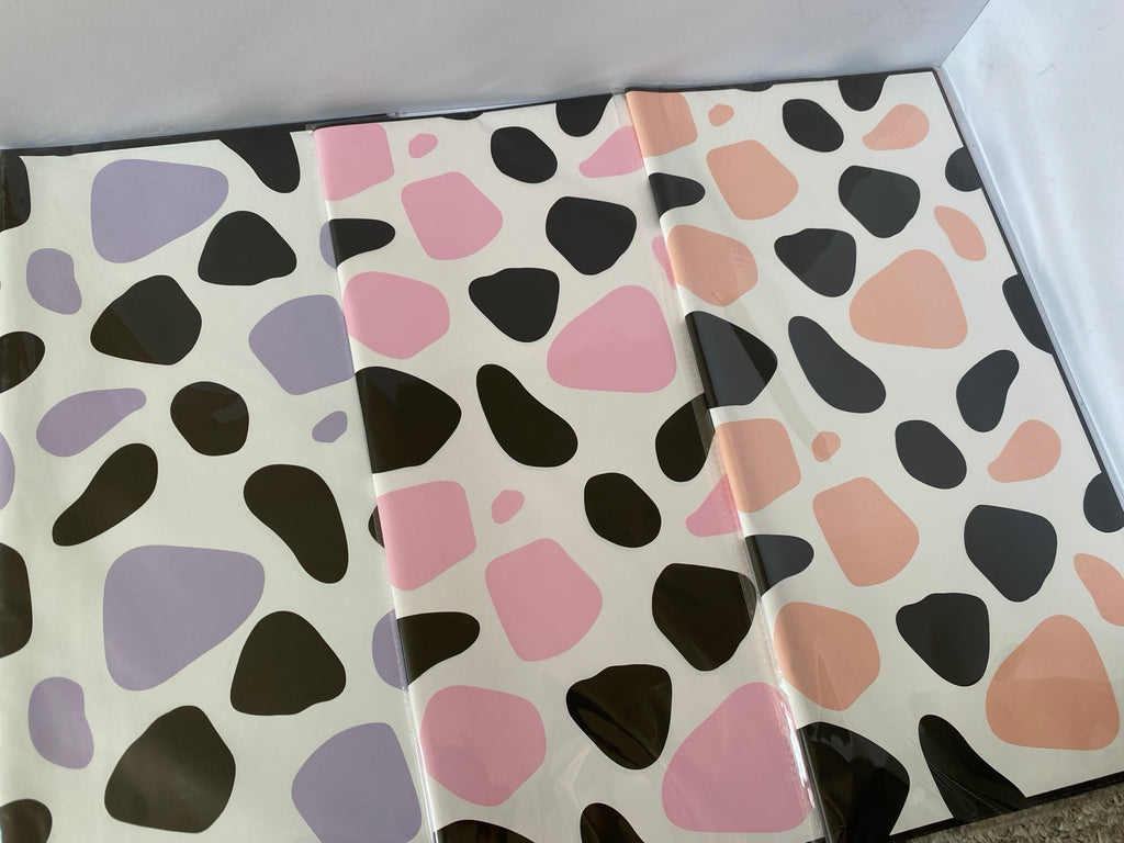 Abstract Print Korean Floral Wrapping Paper – 20 Sheets color assortment