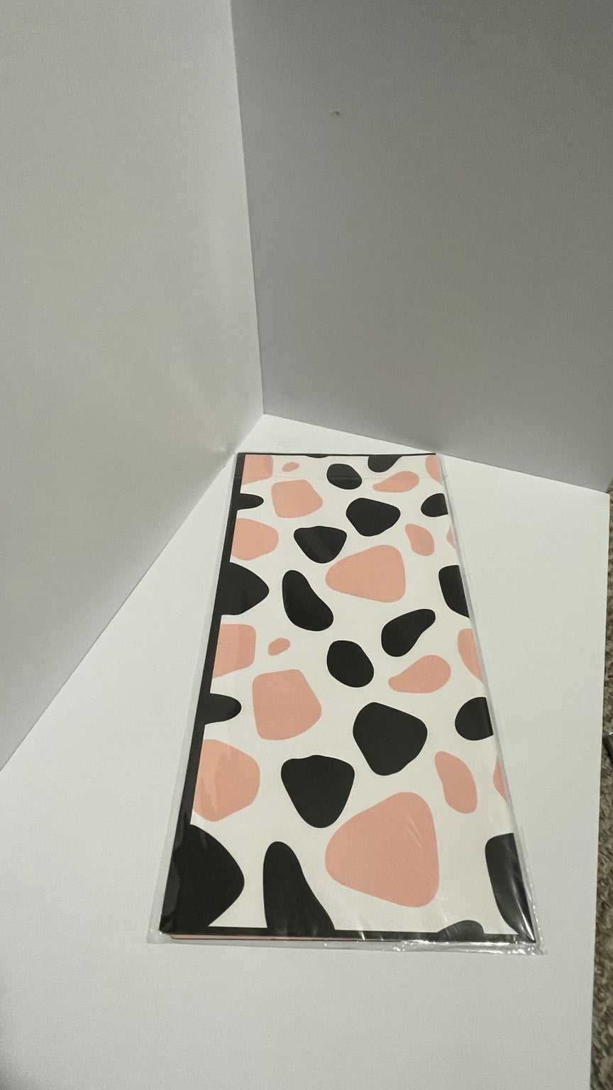 Peach Abstract Print Korean Floral Wrapping Paper – 20 Sheets