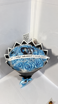 Ramo azul gótico completo con cinta personalizada
