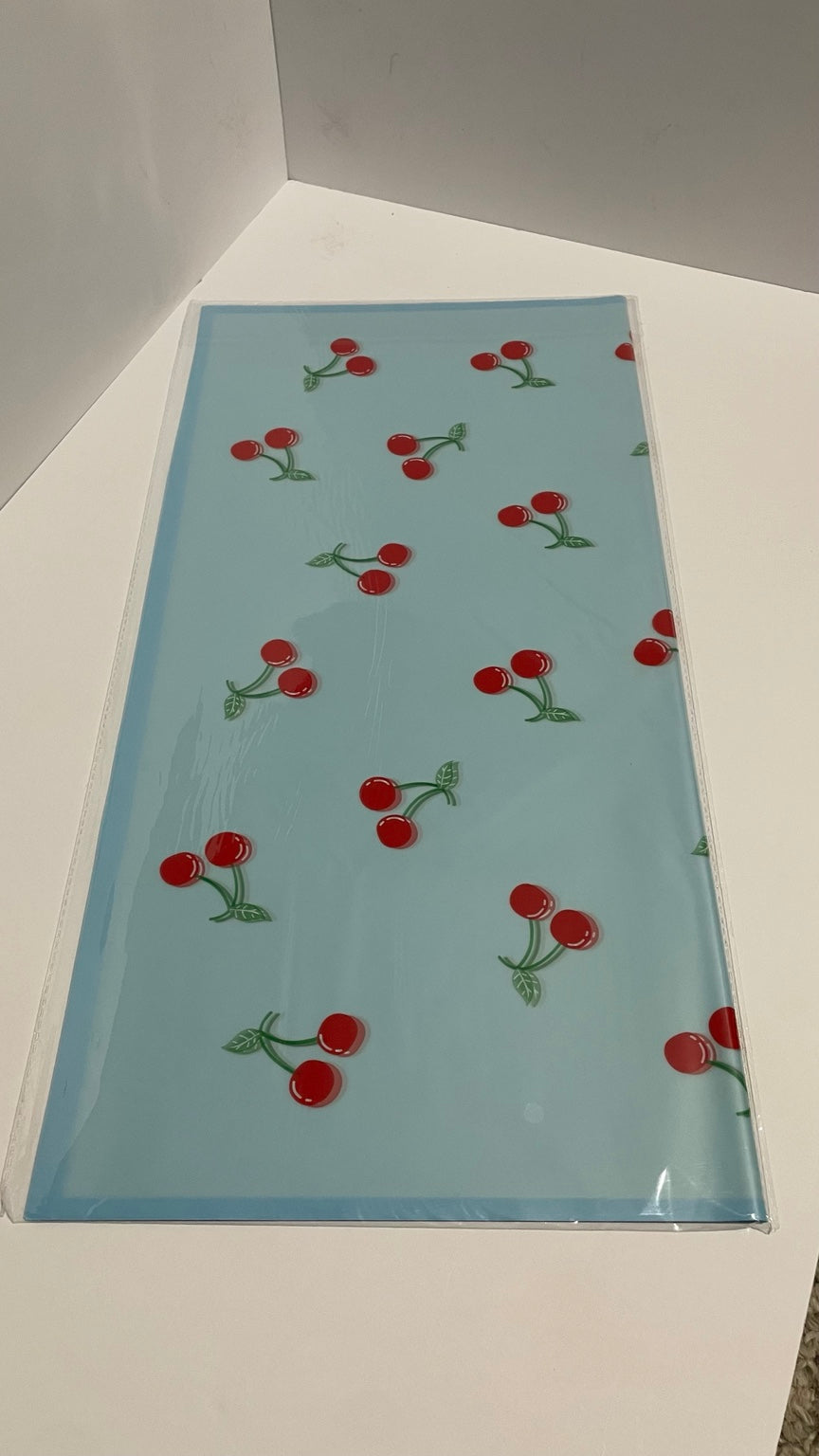 Sky Blue Korean Cherry Floral Wrapping Paper – 20 Sheets