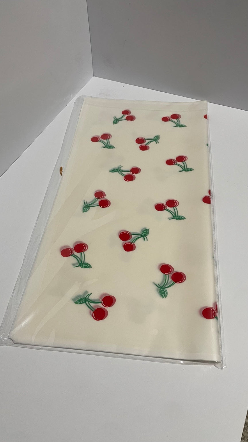 Ivory Korean Cherry Floral Wrapping Paper – 20 Sheets