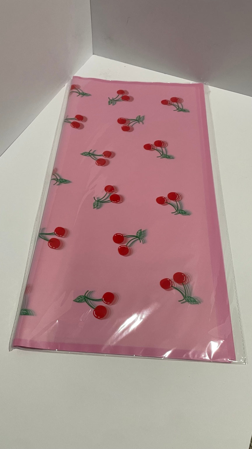 Pink Korean Cherry Floral Wrapping Paper – 20 Sheets