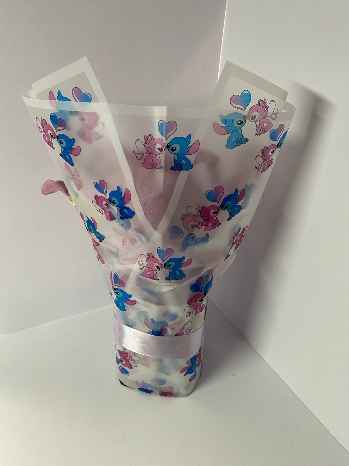 Back view of the wrapped keepsake bouquet