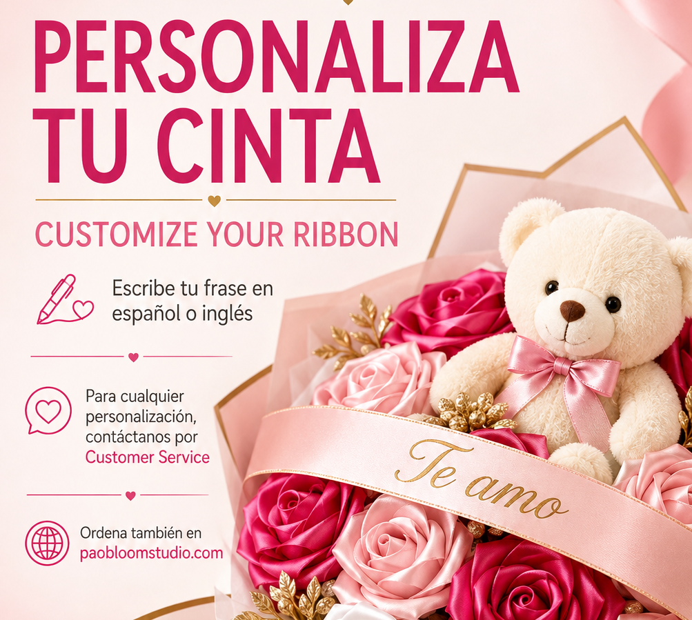 Personaliza tu cinta en español o inglés — Pao Bloom Studio