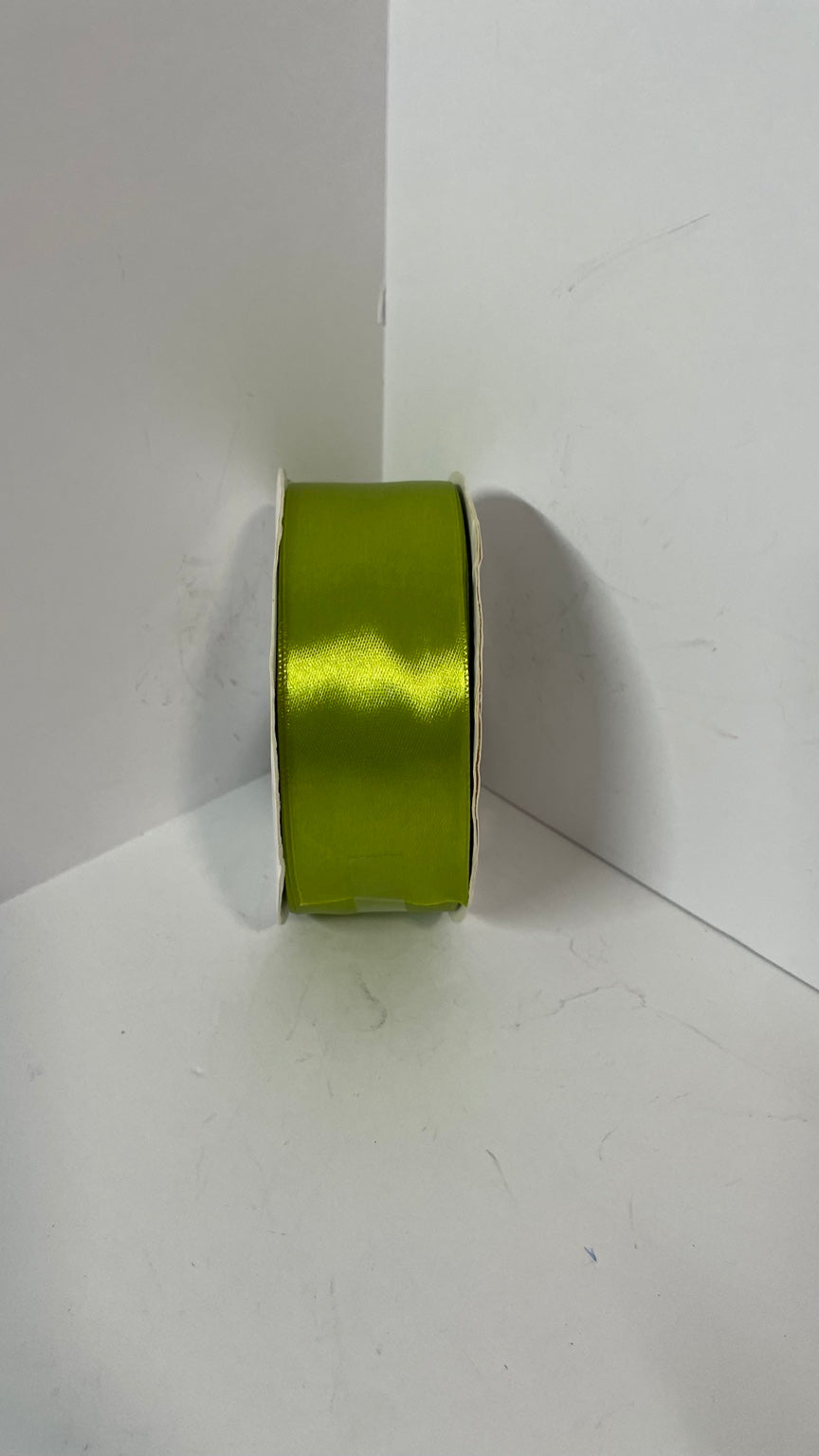 Apple green satin ribbon