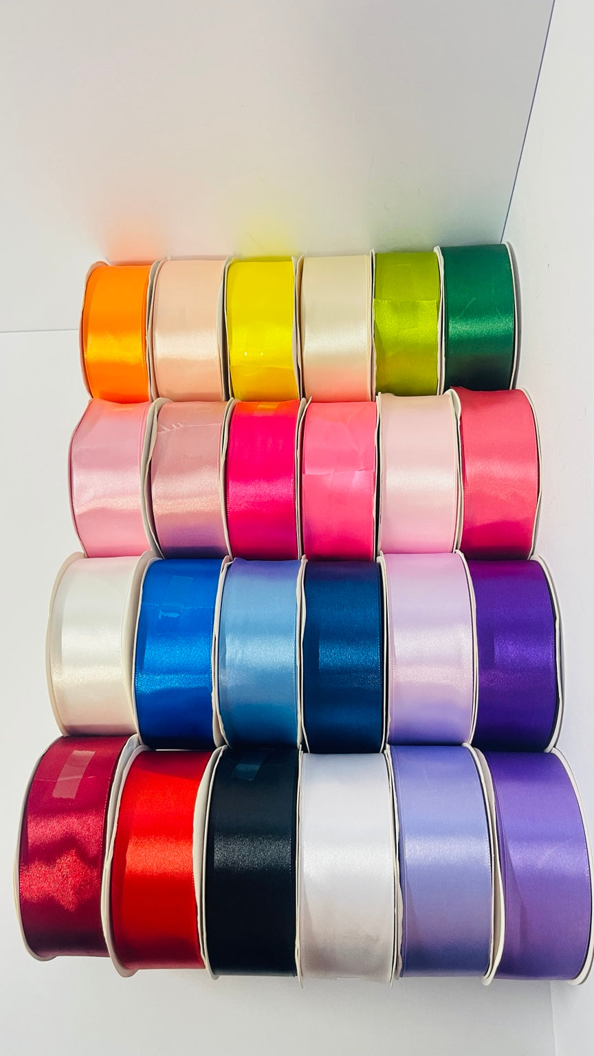 Single face satin ribbon color assortment