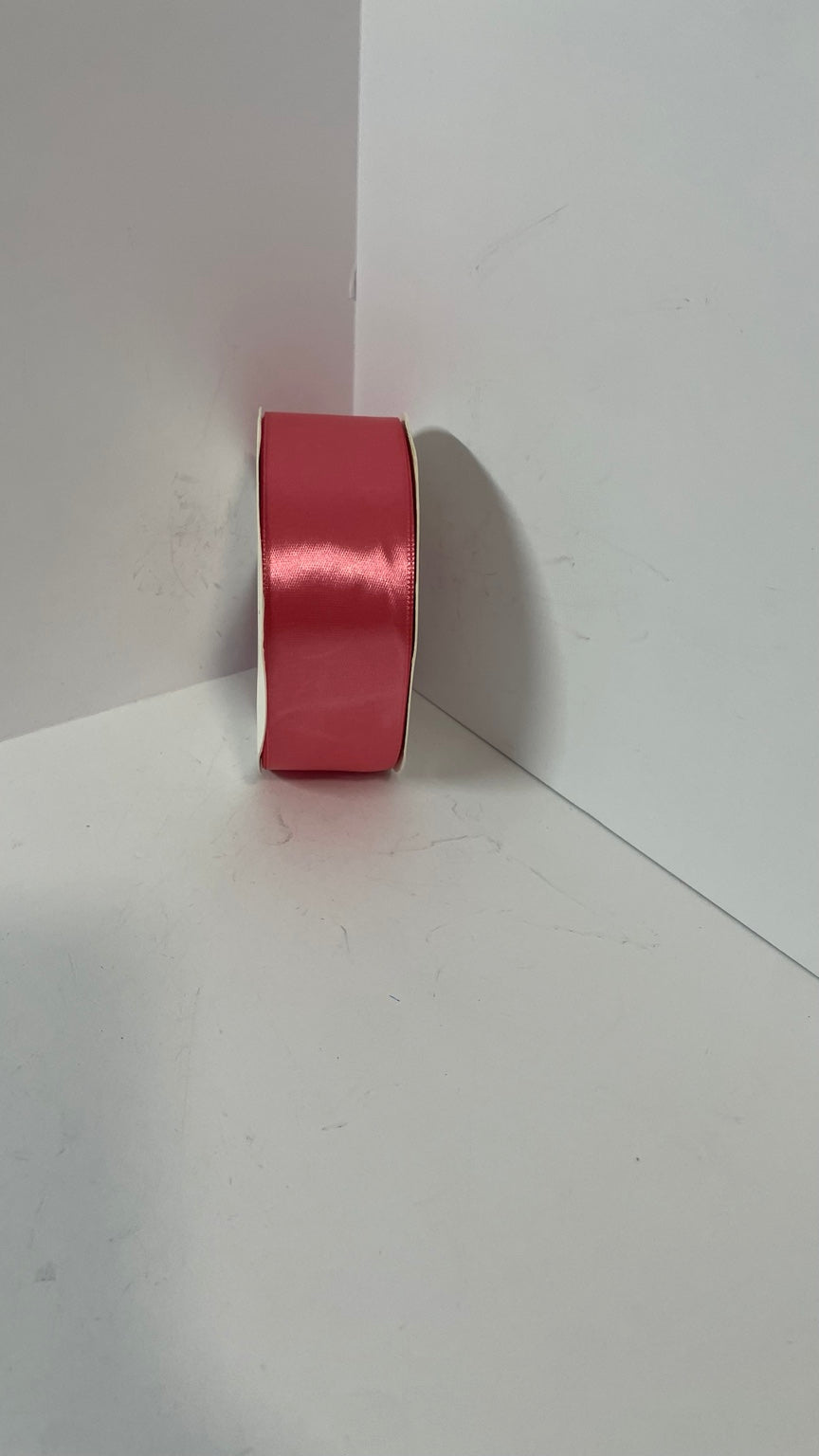 Coral satin ribbon
