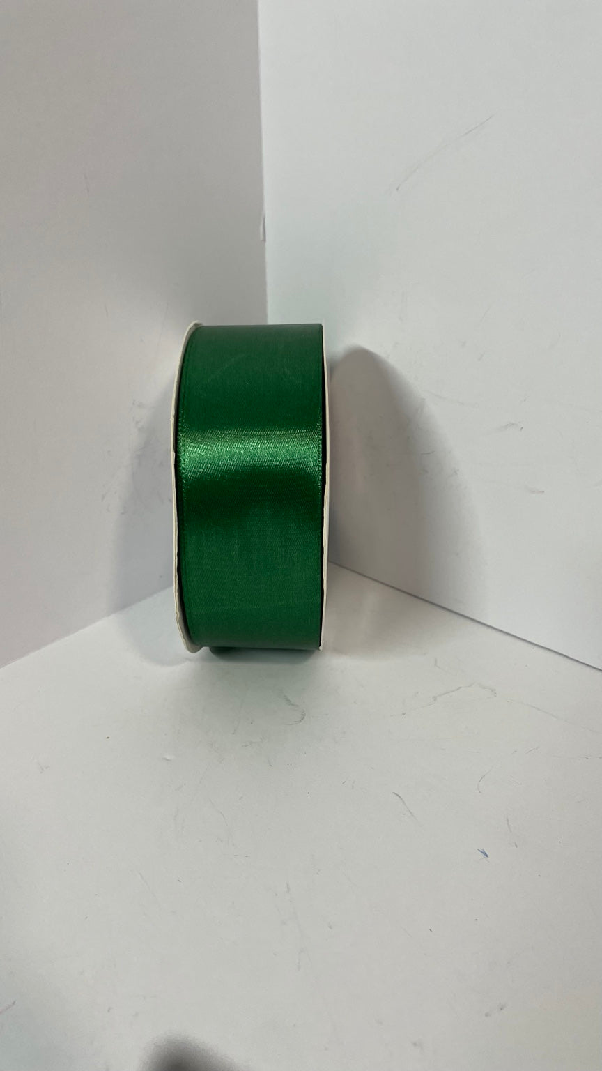 Emerald green satin ribbon