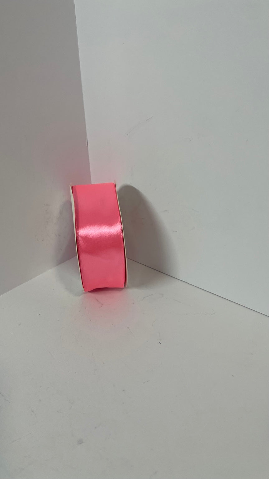 Hot pink satin ribbon