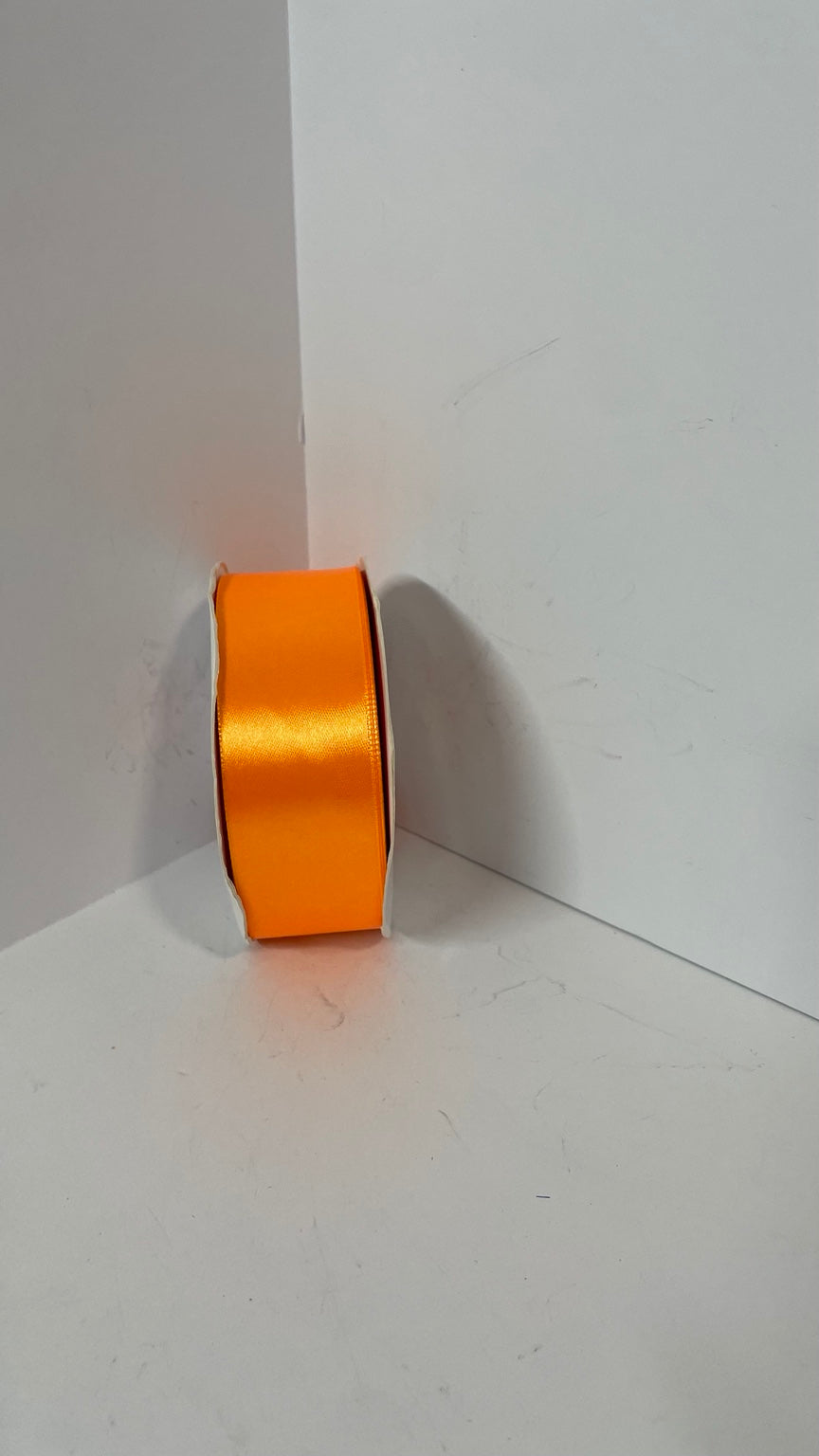 Orange satin ribbon