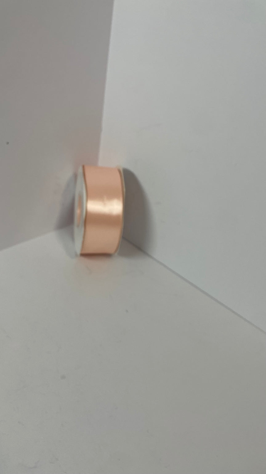 Peach satin ribbon