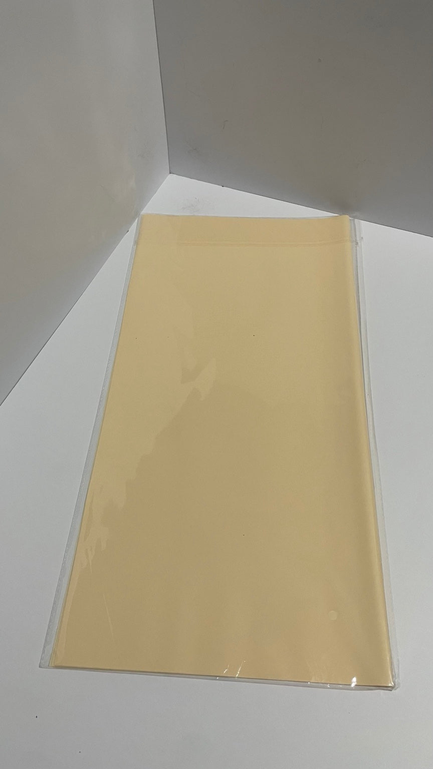 Beige Solid Color Korean Floral Wrapping Paper – 20 Sheets
