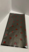 Black Korean Strawberry Floral Wrapping Paper – 20 Sheets